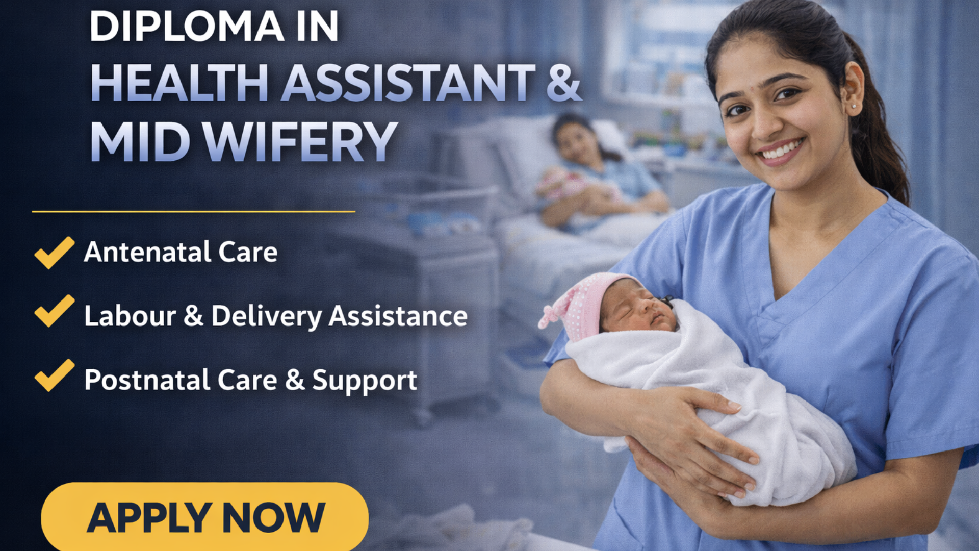 Diploma in Health Assistant & Midwifery Distance Education in Coimbatore